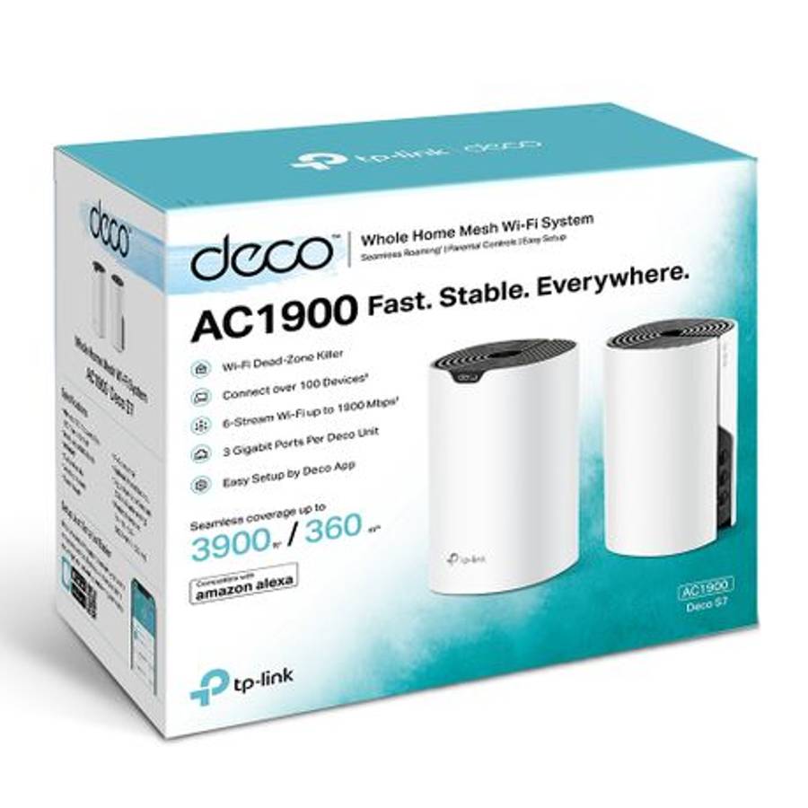 Tp-Link - Deco S7 AC1900 Whole Home Mesh Wi-Fi System (2-Pack) - Tp-Link - Deco S7 AC1900 Whole H...