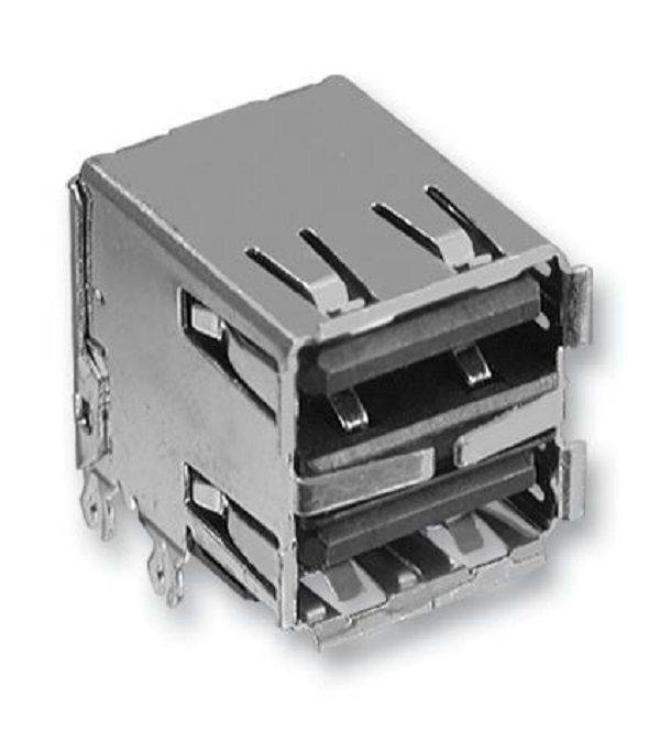 Amphenol Communications (72309-8014BLF) USB Stacked Connector, USB Type A