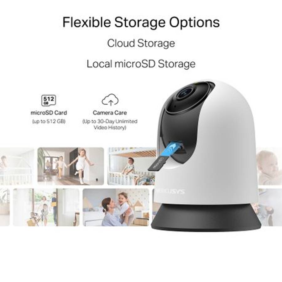 Mercusys - MC210 2K 3MP Pan/Tilt WiFi Security Camera with Night Vision Audio - Mercusys - MC210 ...