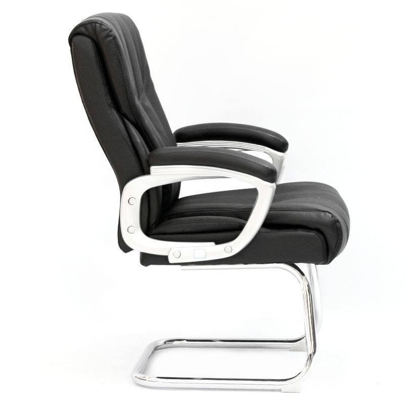Office Chairs - VisitorPU Leather Finish - Black Colour