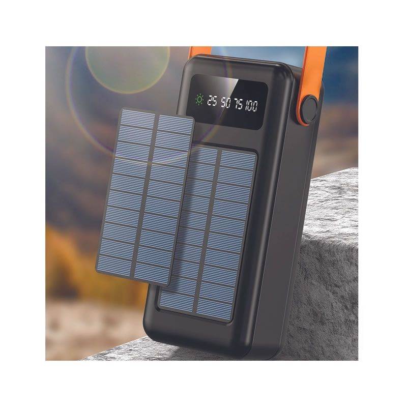 80000mAh Portable Solar Powered Powerbank with a Flashlight