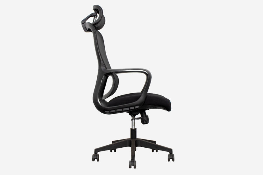 Office Chairs - Mesh Back and Headrest - Black Colour