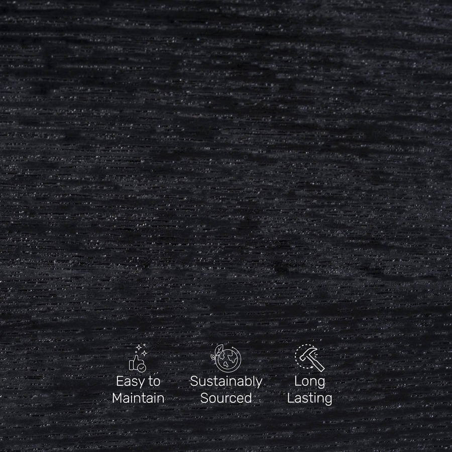 Coffee Tables -Tempered Glass Top -Wooden Base - Black Colour