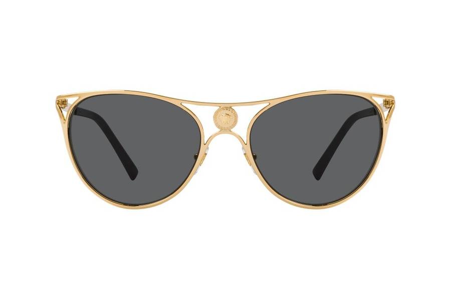 Versace VE 2237 - 1002/87 Gold Metal Cat-Eye Sunglasses