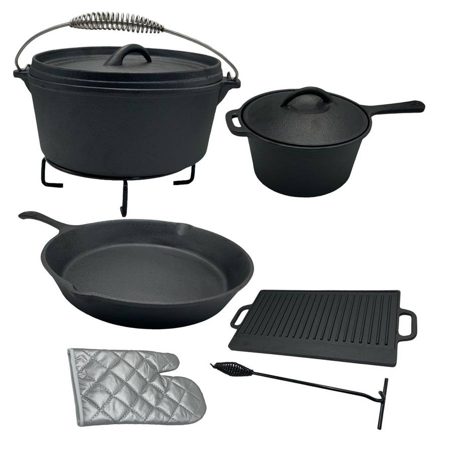 7 Piece heavy duty cookware set