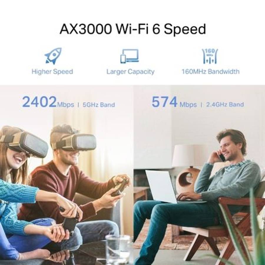 Tp-Link - RE705X AX3000 Mesh Wi-Fi 6 Extender - Tp-Link - RE705X AX3000 Mesh Wi-Fi 6 Extender