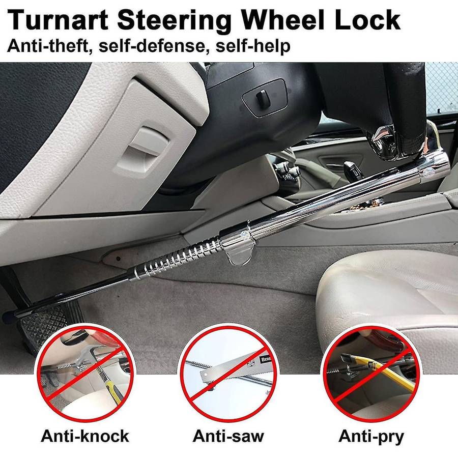 Steering Wheel Lock Bar, Anti-theft Security Pedal Lock