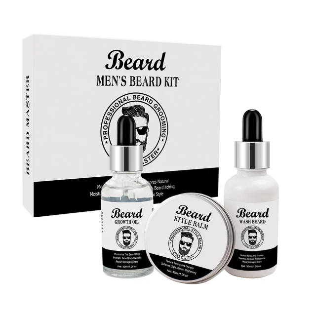 3 Piece Men`s Beard Grooming Kit