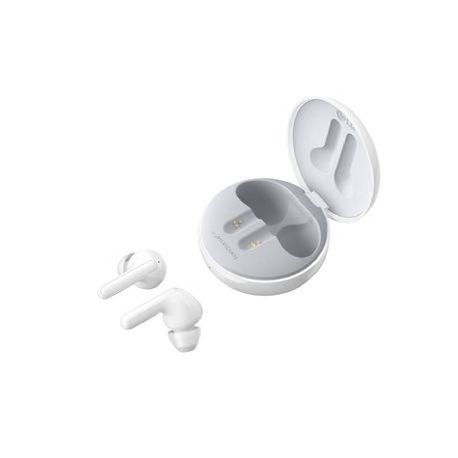 LG TONE FN4 Bluetooth Wireless Stereo Earbuds with Meridian Audio - White