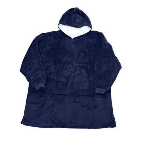Huggle blanket Hoodie, Ultra Plush Blanket - One Size fit all navy