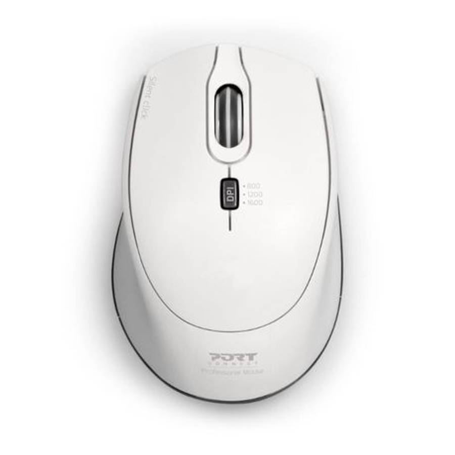 Port - Office Pro Silent 2.4GHz Wireless Mouse White - Port - Office Pro Silent 2.4GHz Wireless M...