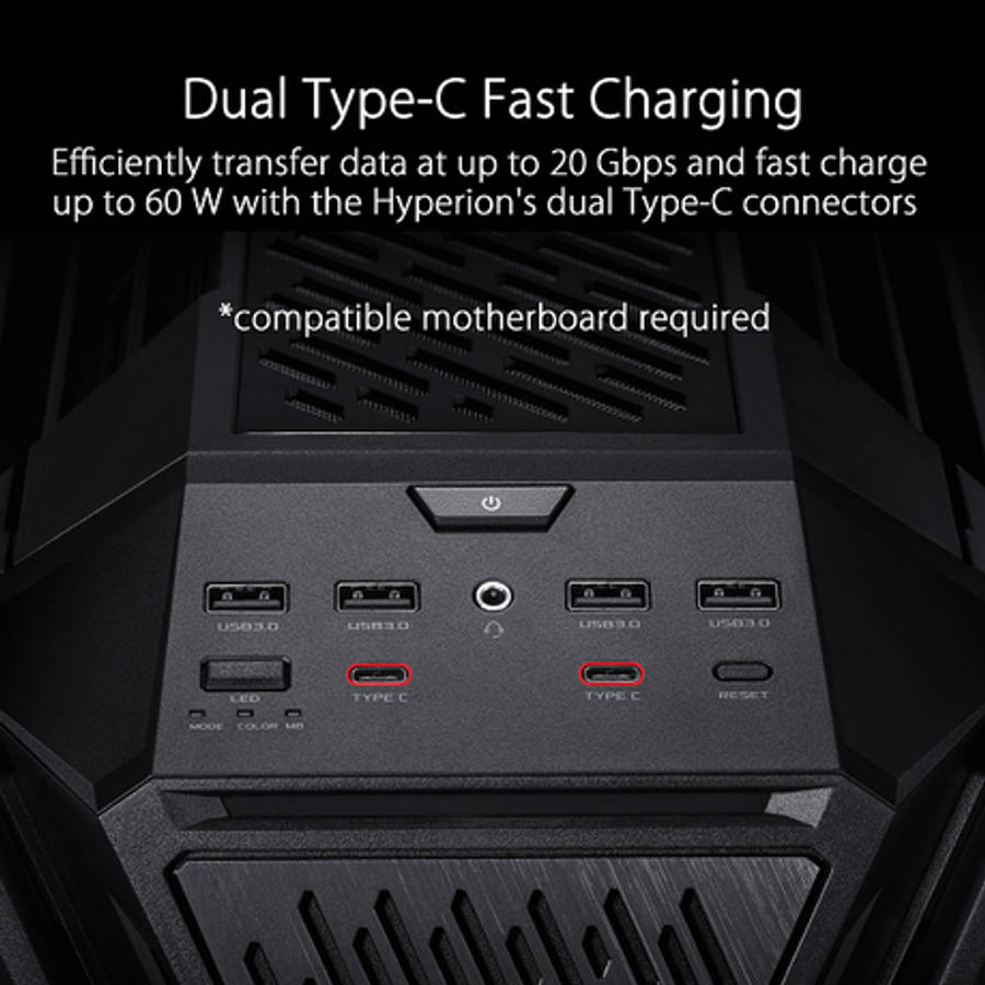 Asus - ROG Hyperion GR701 E-ATX ARGB Gaming Chassis - Black - Asus - ROG Hyperion GR701 E-ATX ARG...