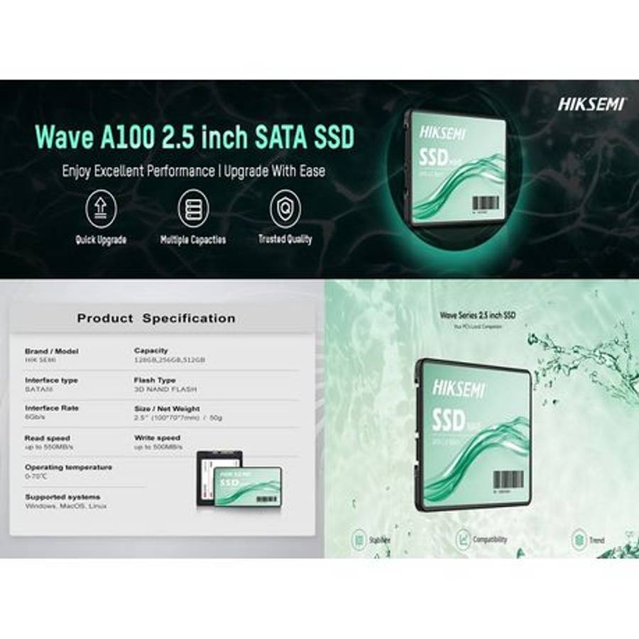 Hiksemi - Wave(S) 2.5 2TB SATAIII Solid State Drive - Hiksemi - Wave(S) 2.5 2TB SATAIII Solid Sta...