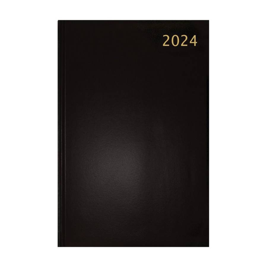A5 2024 Page - A - Day Diary Planner Journal - Black