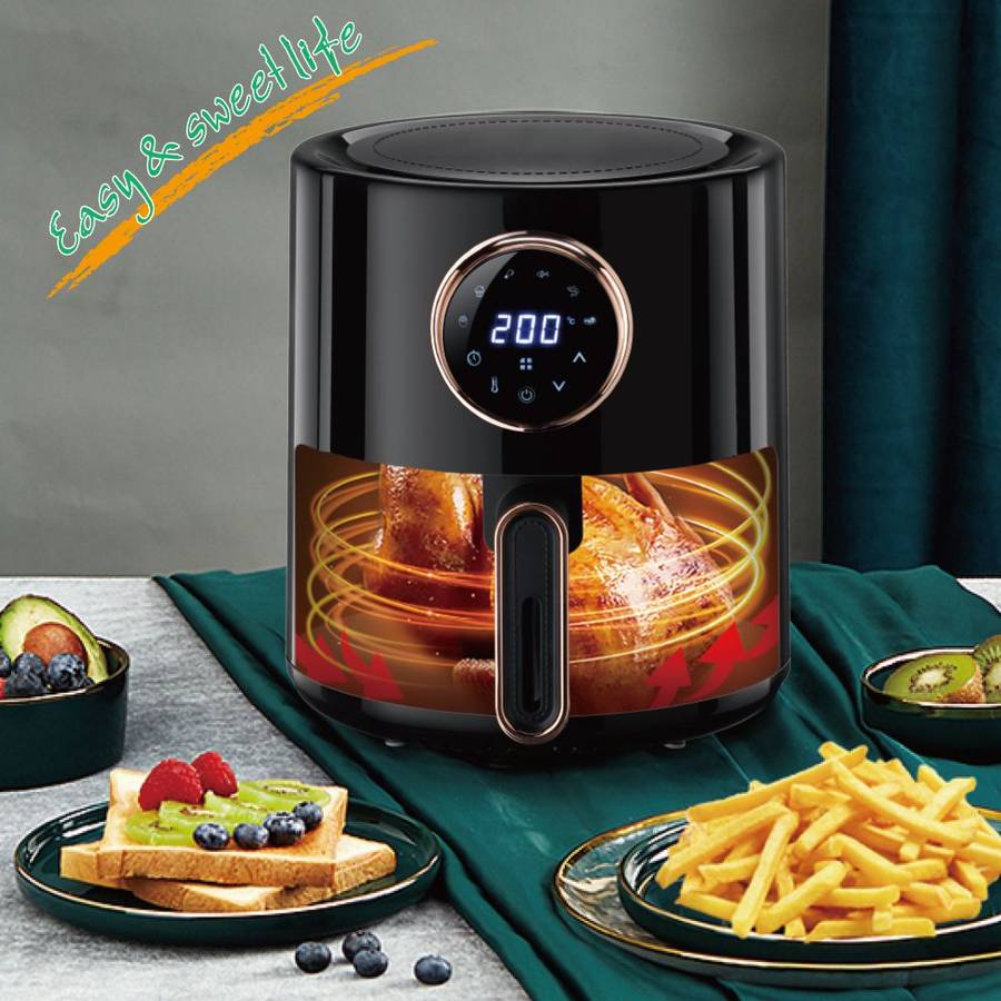 Beautiful Round Multi-Function Non-Stick Electric Air Fryer - 4.8L