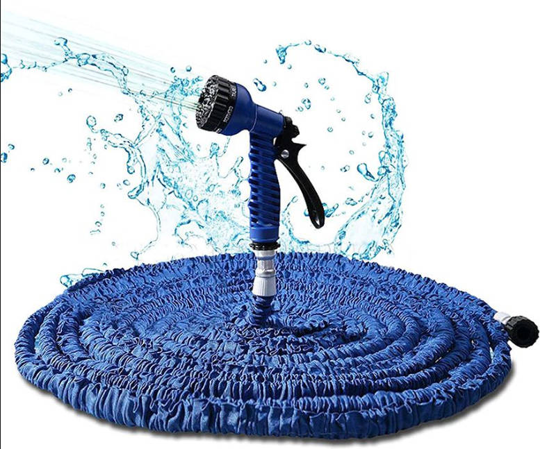 50FT Extra Long Retractable Expandable Magic Garden Hose Pipe & Spray Gun