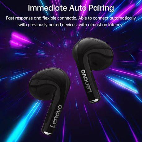 LENOVO - LP80 - RGB Lighting Transparent Design Wireless Earphones - Black