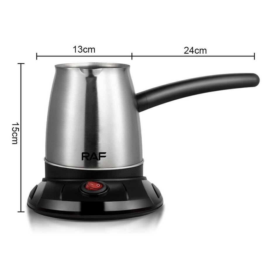 RAF Stainless Steel 0.5L 600w Turkish Coffee Maker Electric Coffee Pot