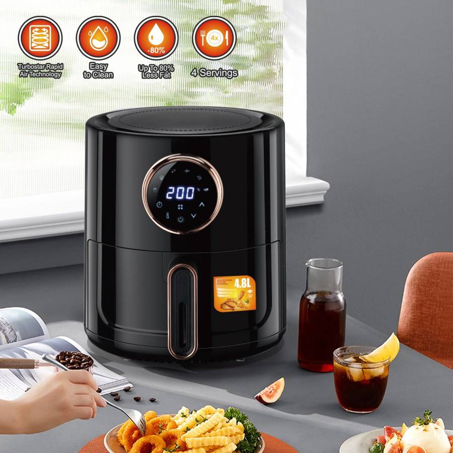 Beautiful Round Multi-Function Non-Stick Electric Air Fryer - 4.8L