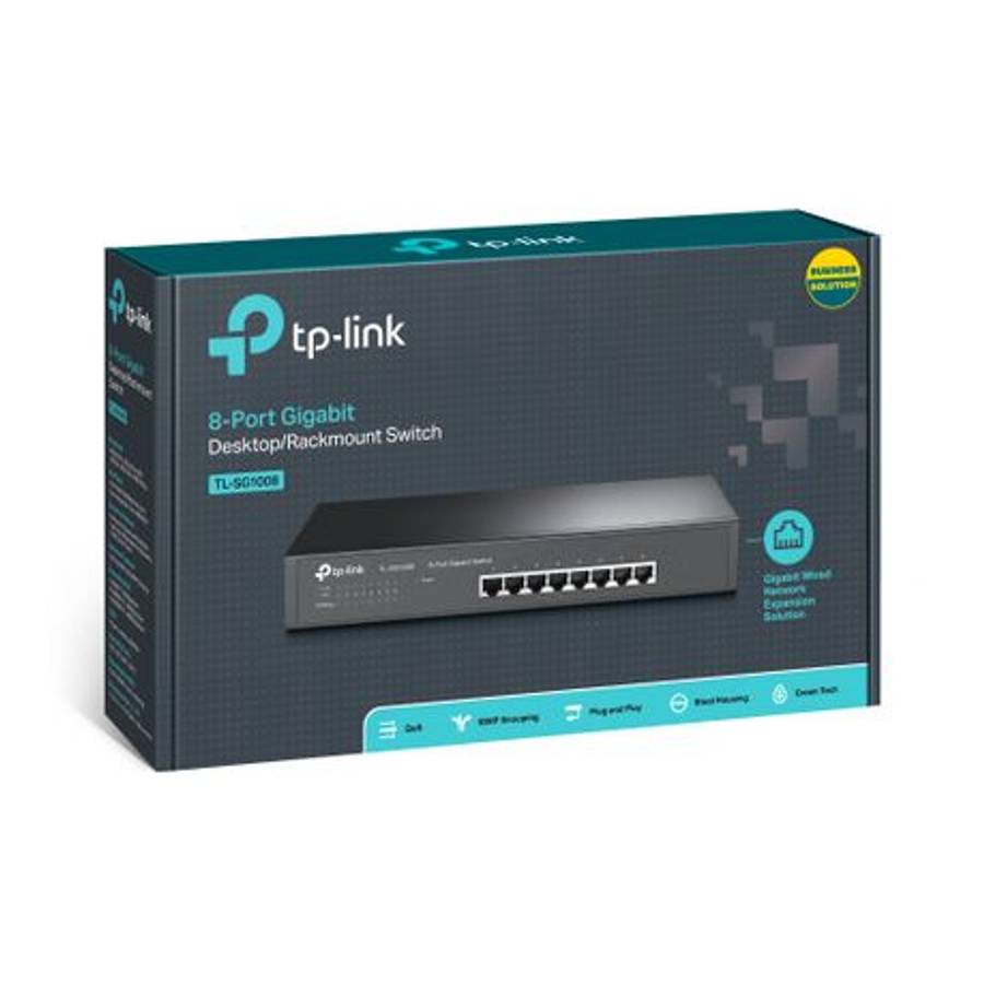 Tp-Link - 8-Port Gigabit Desktop/Rackmount Switch - Tp-Link - 8-Port Gigabit Desktop/Rackmount Sw...
