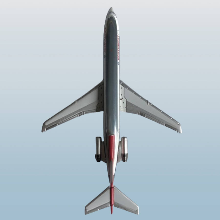 1:400 Scale, Northwest Airlines, Boeing 727, Diecast Alloy Display Model