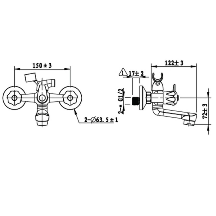 Cobra Stella Light Pattern Bath Diverter Mixer & Handshower