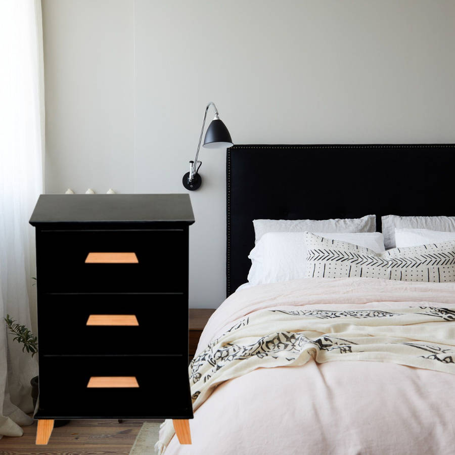 Pedestal- 3 Drawers-Black or White