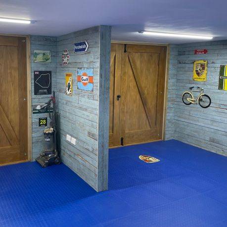 PVC Interlocking Rubber Floor Tile - Gym Mats (Pack of 4 - 1sqm) - Dark Blue