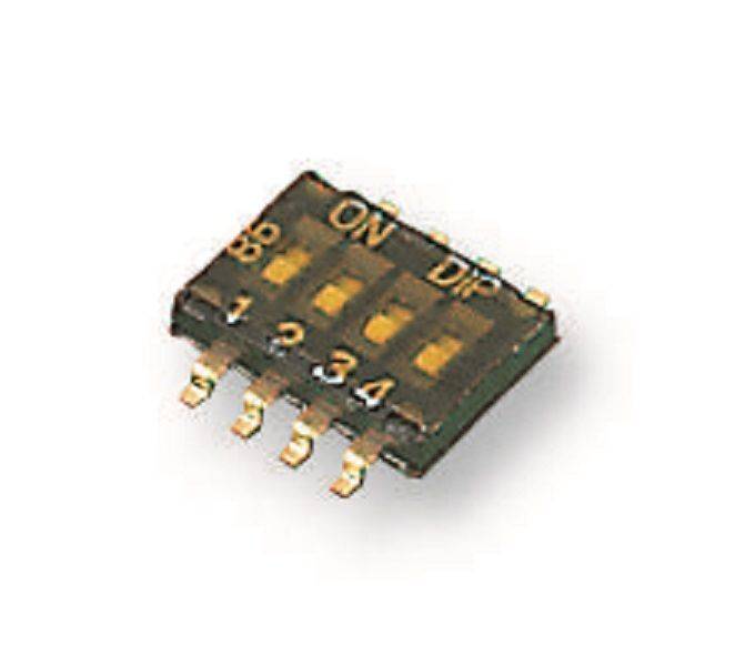 Multicomp Pro (MCDHN-04F-T-V) DIP Switch, SPST, 24 VDC, 25 mA, SMD
