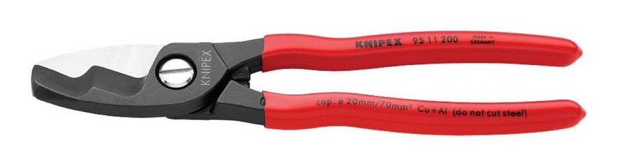 Knipex (95 11 200) Cable Cutter, Shear, Flush, 70mm