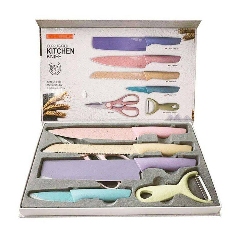 Corrugated Kitchen Knife Set 6 Piece