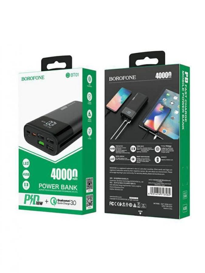 Borofone DBT01 40000mAh PD18W + QC3.0 Fast Charging Power Bank