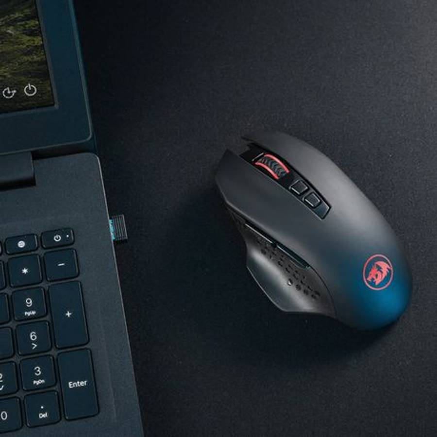 Redragon - Gaming Mouse Gainer 4000DPI 7-Button Wireless Mouse - Black - Redragon - Gaming Mouse ...