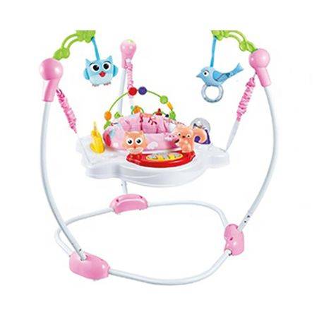 Multifunction Rolling Infant Bouncer Seat Toys Baby Walker Baby jumper-PINK
