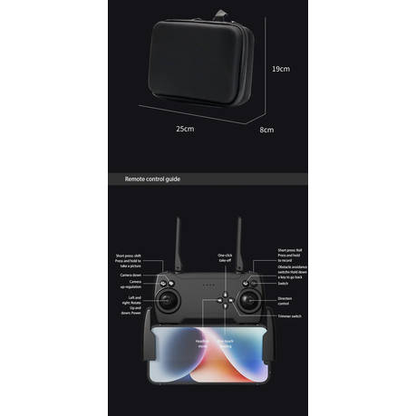 P18 - Triple Camera Quadcopter Drone With GPS HD Aerial Photography - Black