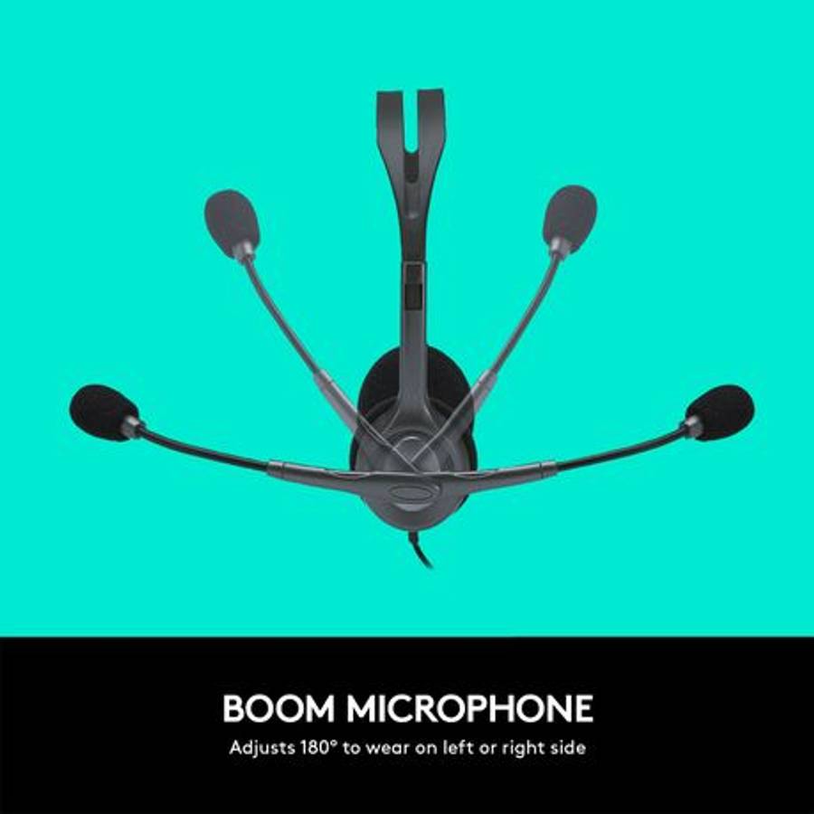 Logitech - H111 Stereo Business 3.5mm multi-device headset - Logitech - H111 Stereo Business 3.5m...