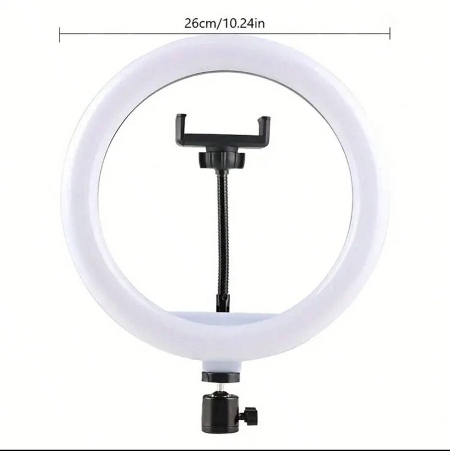10 inch ring light with adjustable tripod and phone holder