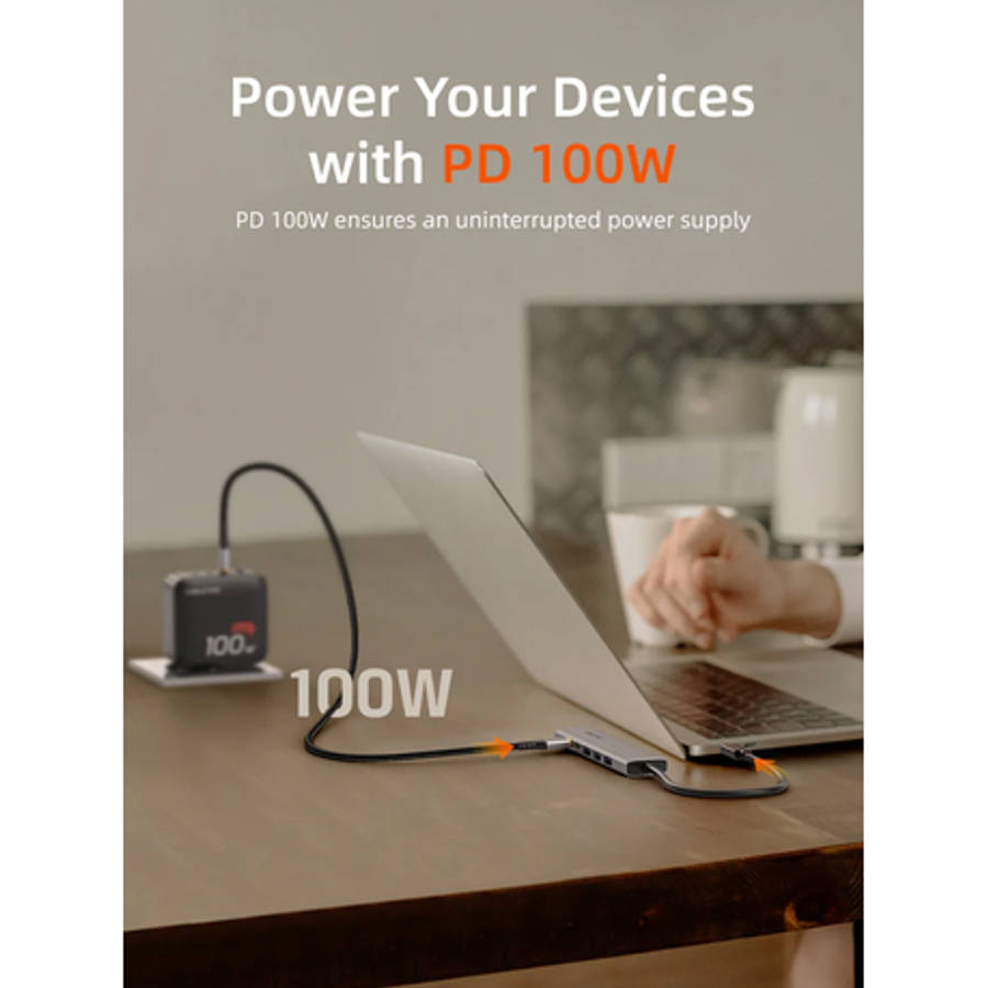 Cabletime - 6 IN 1 USB C Hub with HDMI and 100W Power Delivery - Cabletime - 6 IN 1 USB C Hub wit...