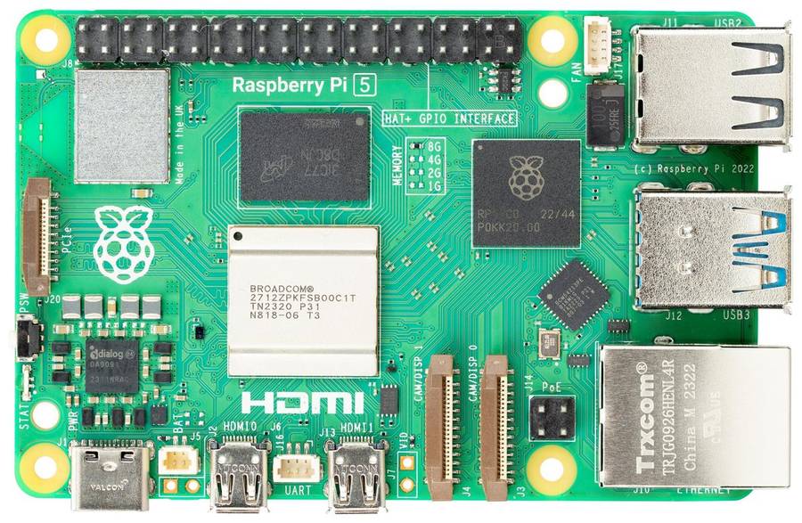 Raspberry-Pi (RPI5-8GB-SINGLE) Raspberry Pi5 8GB, BCM2712, 8GB RAM