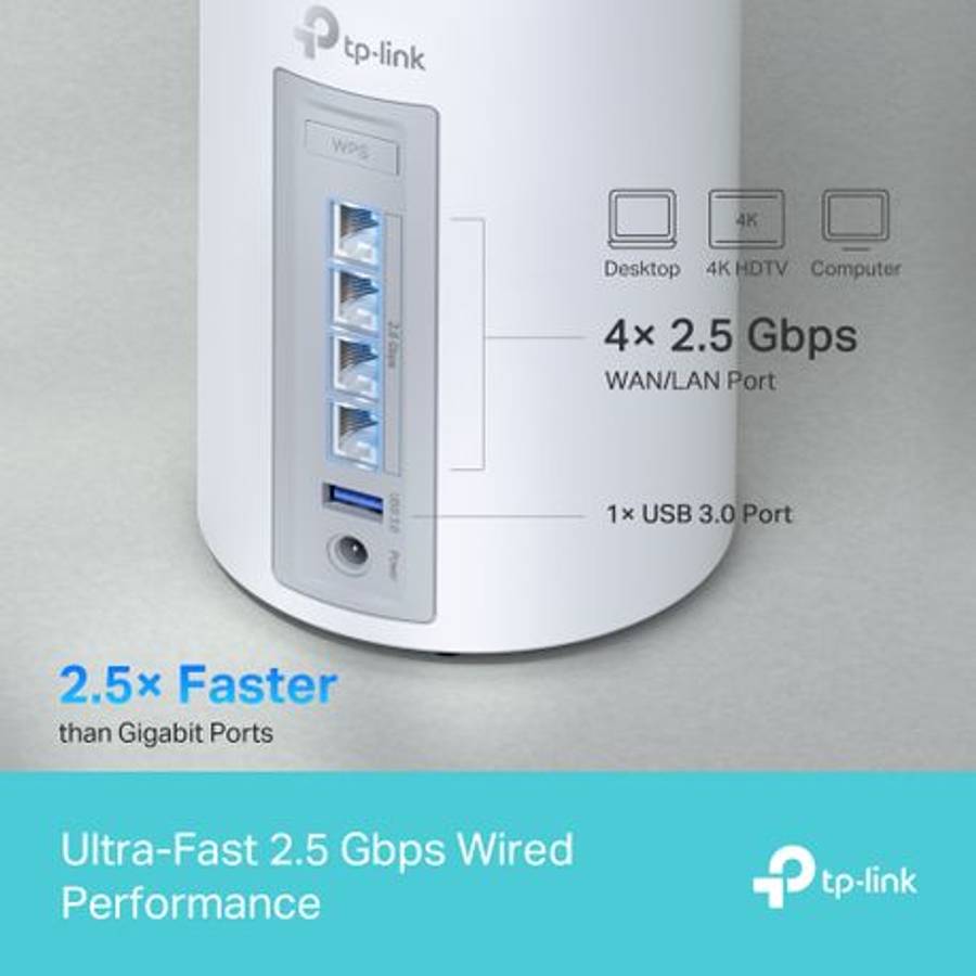 Tp-Link - Deco BE65(2-Pack) BE9300 Whole Home Mesh WiFi 7 System - Tp-Link - Deco BE65(2-Pack) BE...