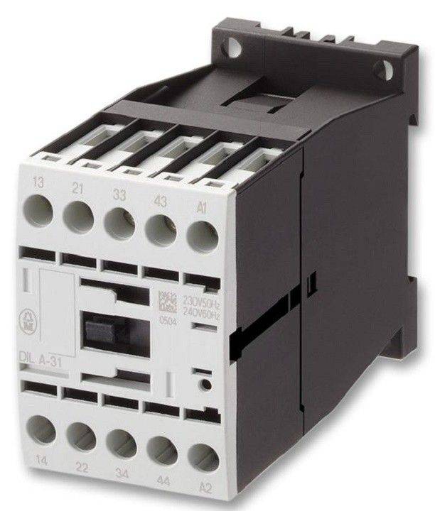 Eaton DILM12-01(24VDC) Contactor, DIN Rail, Panel, 690 VAC, 3PST-NO, 3 Pole