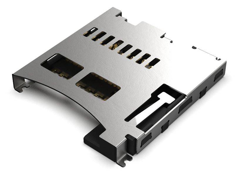 Gct (MEM2051-00-195-00-A) Memory Card Connector, MicroSD, Push-Push
