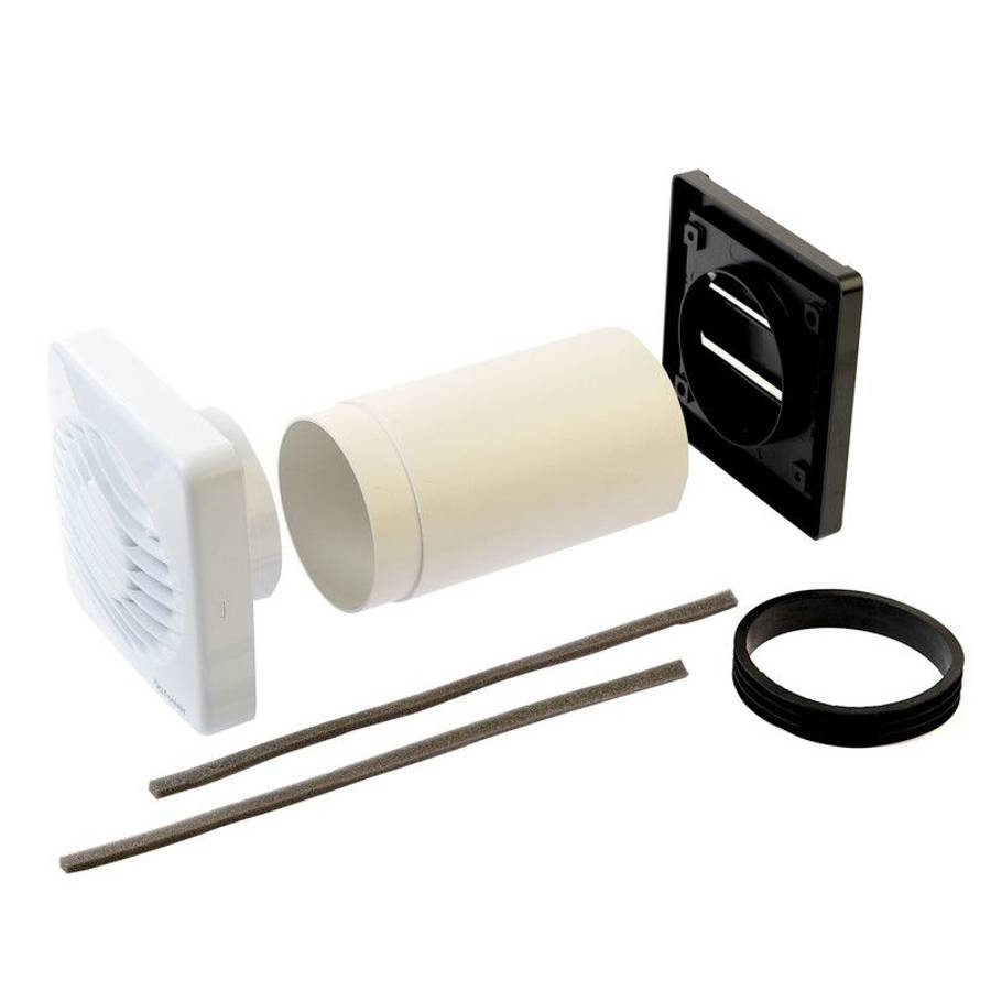 Xpelair DX100 Kitchen & Bathroom Extractor Fan with Universal Mounting Kit