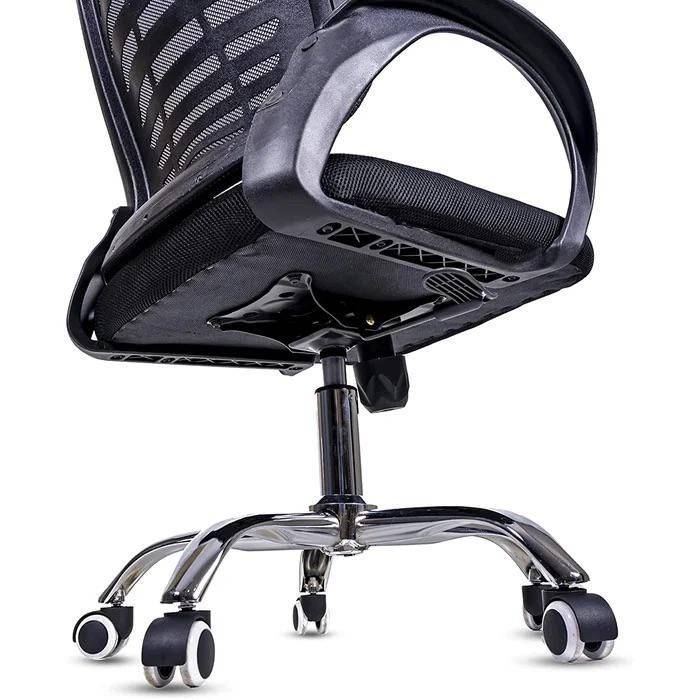 4 Pieces Of Ergonomic Mesh 360° Swivel Office Chairs With Armrest - Black
