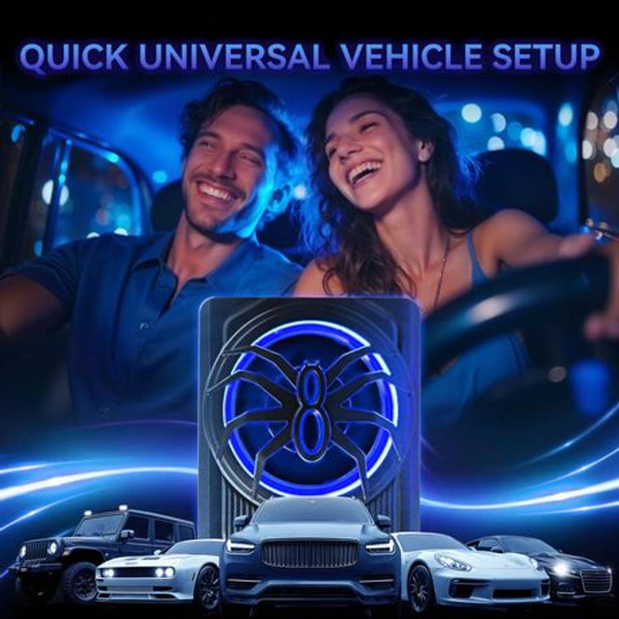 Underseat Car Subwoofer with Integrated Amplifier and Deep Bass