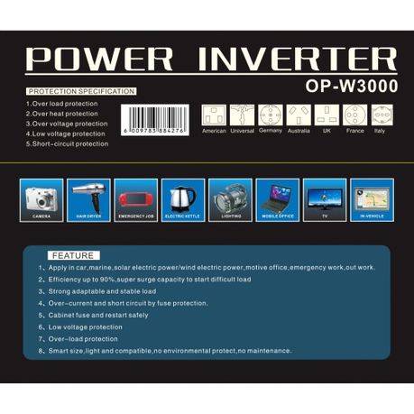 Omega OP-W3000 Inverter 12V INPUT 220V OUTPUT - Secondhand