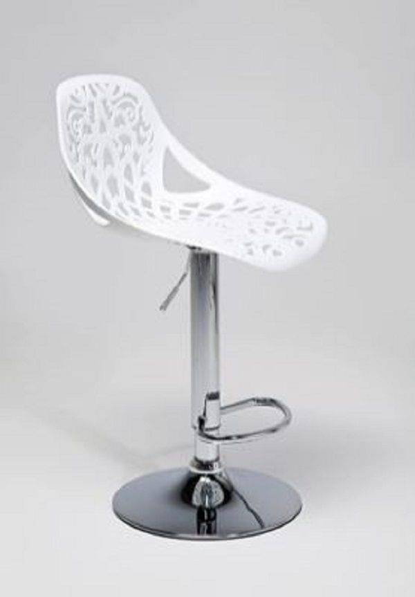 Floral Barstool / Patio stools - White