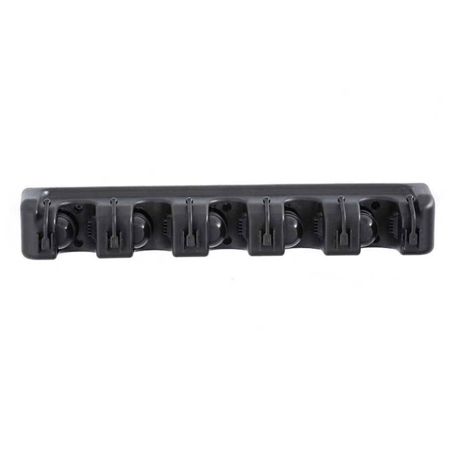 Mop Broom & Sports Equipment Organizer Wall Mount - Black