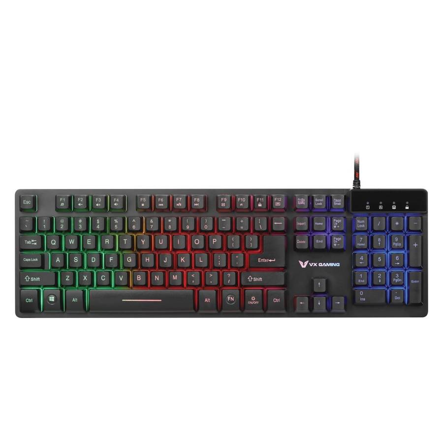 VX Gaming Semi Mechanical Gaming Keyboard Poseidon Series With RGB Zones