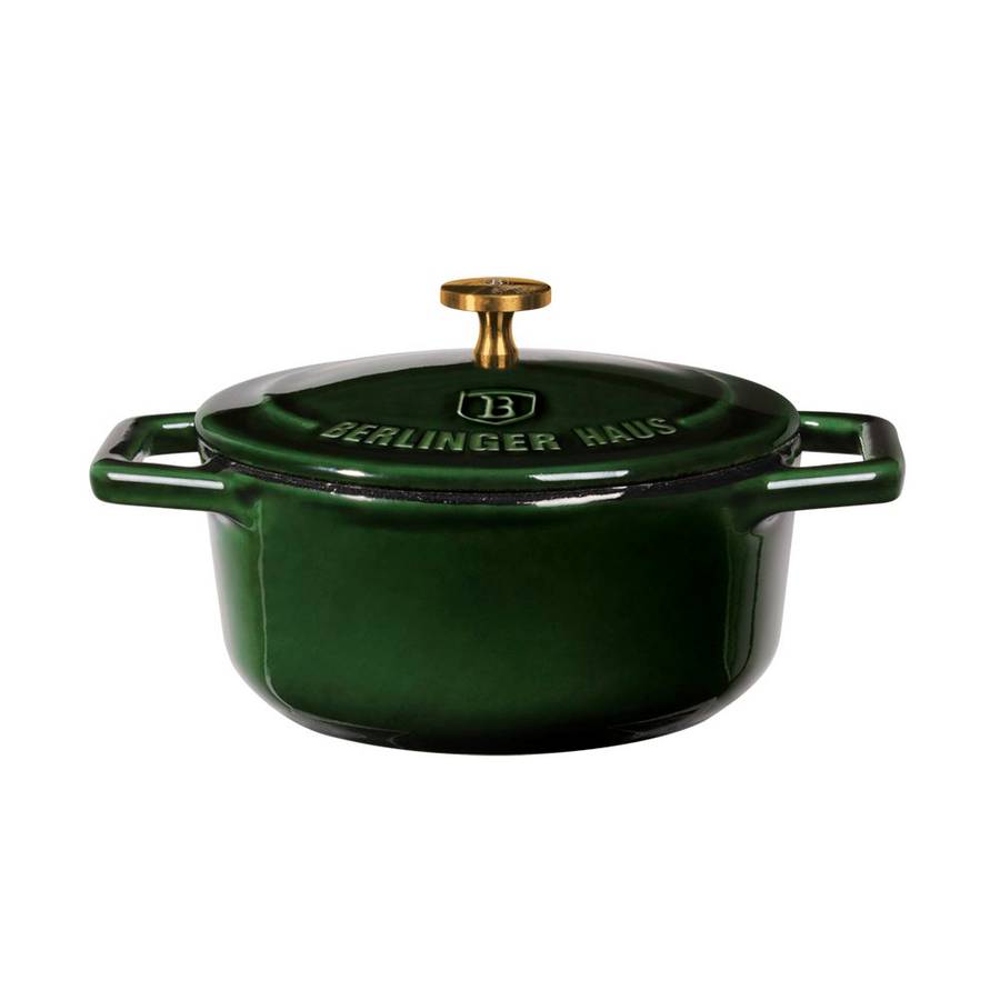 Berlinger Haus 10cm Enamel Coating Oven Safe Mini Pot -Emerald (Display Item)(No Lid)